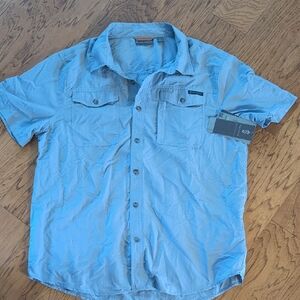 Free Country Light Blue Casual Button Down Shirt